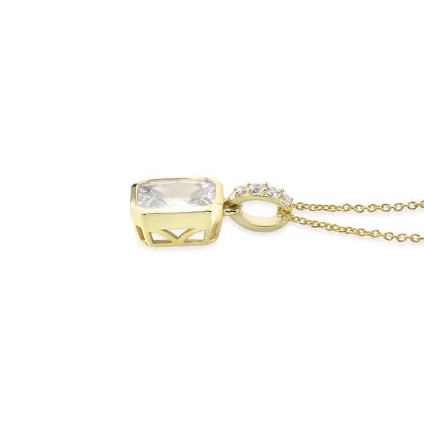 925_Sterling_Gold_White_Cz_Solitaire_Pendant_Necklace_For_Women__Gold_Plated_Solitaire_Necklace_With_Chain__Wedding,_Anniversary_And_Valentine_Gift_6_Months_Warranty_Product_And_Plating