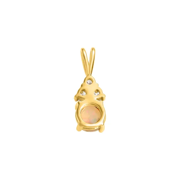 925_Sterling_Silver_Opal_Solitaire_Pendant_for_Women,_Yellow_gold_plated_925_Silver_pendant_Elegant_Jewelry