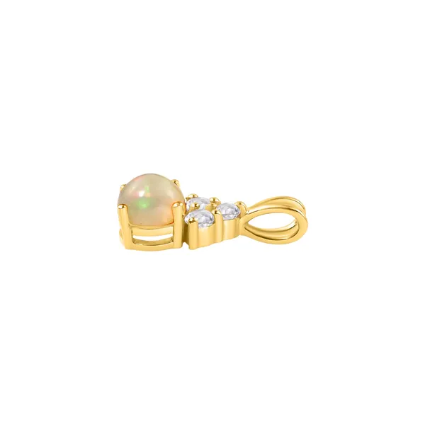 925_Sterling_Silver_Opal_Solitaire_Pendant_for_Women,_Yellow_gold_plated_925_Silver_pendant_Elegant_Jewelry