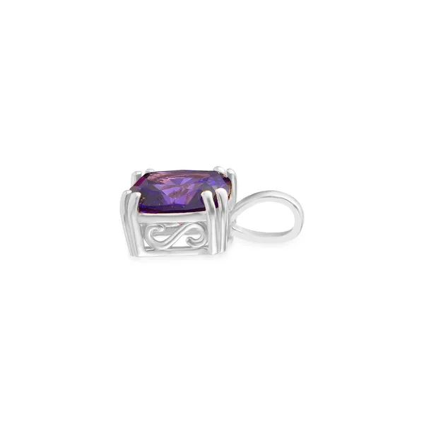 925_Silver_Blue_Cubic_Zirconia_Solitaire_Pedant_For_Women_In_Rhodium_Plated