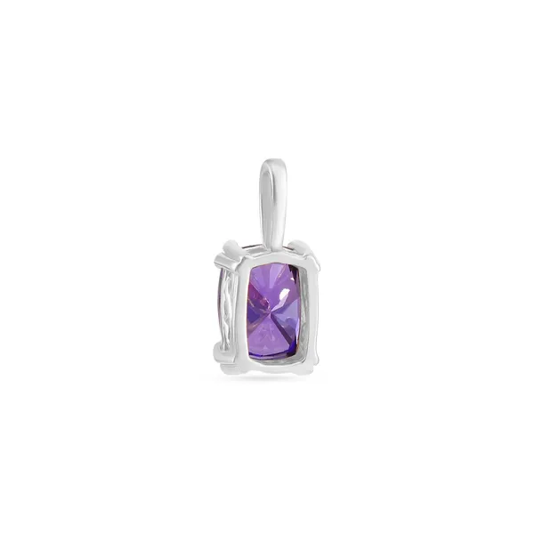 925_Silver_Blue_Cubic_Zirconia_Solitaire_Pedant_For_Women_In_Rhodium_Plated