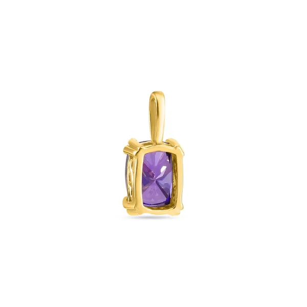 925_Silver_Blue_Cubic_Zirconia_Solitaire_Pedant_For_Women_In_Goldgold_Plated