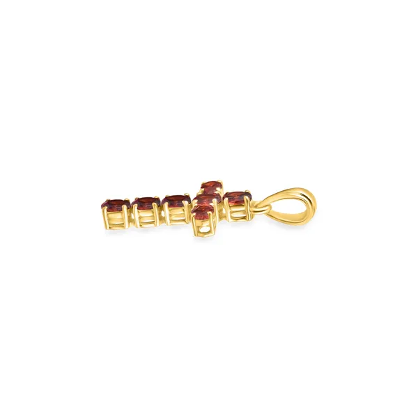 925_Silver_Red_Cubic_Zirconia_Cross_Pendant_with_Chain_Gold_Plated_Religious_Jewelry