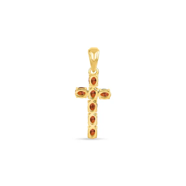 925_Silver_Red_Cubic_Zirconia_Cross_Pendant_with_Chain_Gold_Plated_Religious_Jewelry