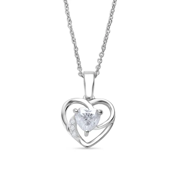 925_Silver_Heart_Pendant_With_Moissanite_Gemstone_And_Cz_Accents
