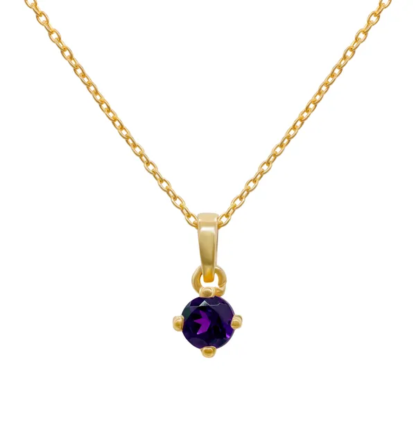 925_Sterling_Silver_Garnet_Solitaire_Necklace_Gold_Plated_925_Silver_Pendant_Jewelry_Gift_For_Women_Minimalist_Jewelry