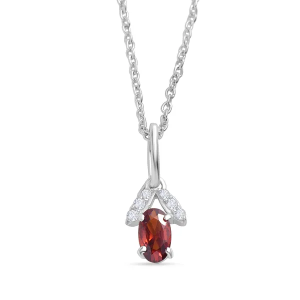 925_Silver_Pendant_With_Red_Cz_Gemstone_And_Sparkling_Accents