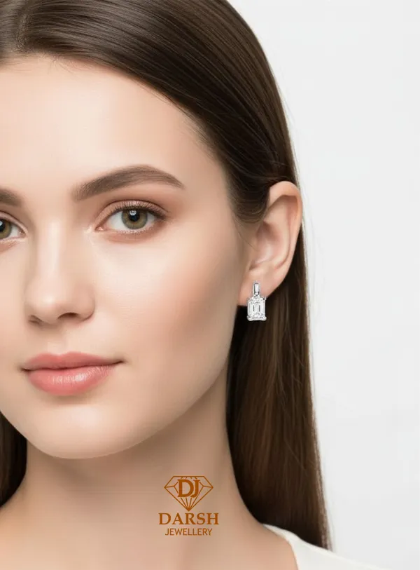 925_Sterling_Silver_White_CZ_Octagon_Solitaire_Earrings__Elegant_Studs__Wedding_&_Valentine�s_Gift