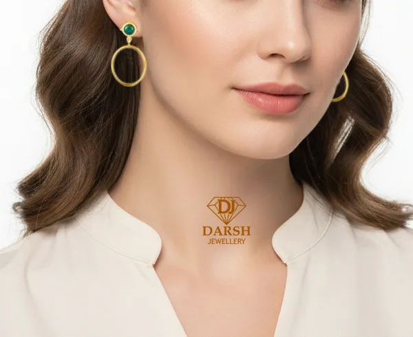 925_Sterling_Silver_Green_Onyx_Designer_Earrings_Elegant_Gold_Plated_Hoop_Earrings_Wedding_And_Valentines_Gift