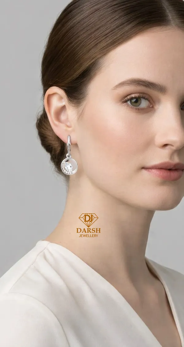 925_Sterling_Silver_Cz_Dangle_Earrings_For_Girls_With_Drop_Dengle_Earrings,_Ocations_And_Daily_Weare_Tradisional_Look_Earrings,_Wthite_Rhodium_Plated