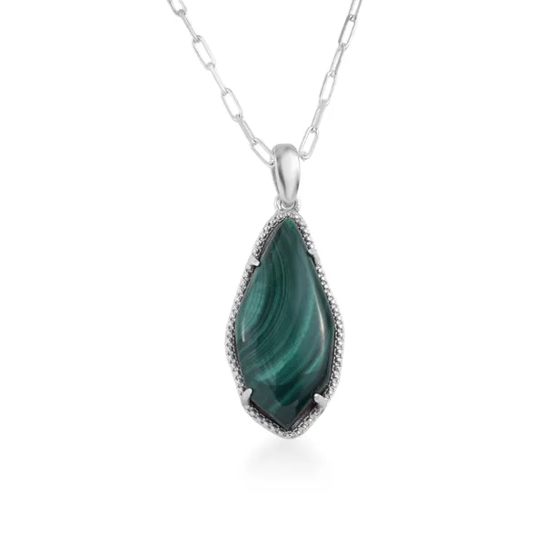 925_Sterling_Silver_Malachite_Pendant__Rhodium_Plated_925_Silver_Gems_Pendant_Handmade_Jewelry_Gift_For_Women_Minimalist_Jewelry