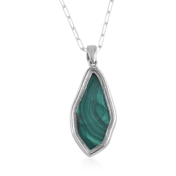 925_Sterling_Silver_Malachite_Pendant__Rhodium_Plated_925_Silver_Gems_Pendant_Handmade_Jewelry_Gift_For_Women_Minimalist_Jewelry