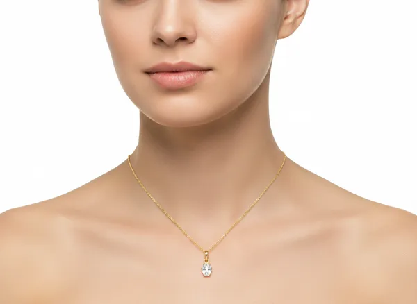 925_Sterling_Silver_Blue_Topaz_Oval_Shape_Necklace_Gold_Plated_925_Silver_Pendant_Jewelry_Gift_For_Women_Minimalist_Jewelry