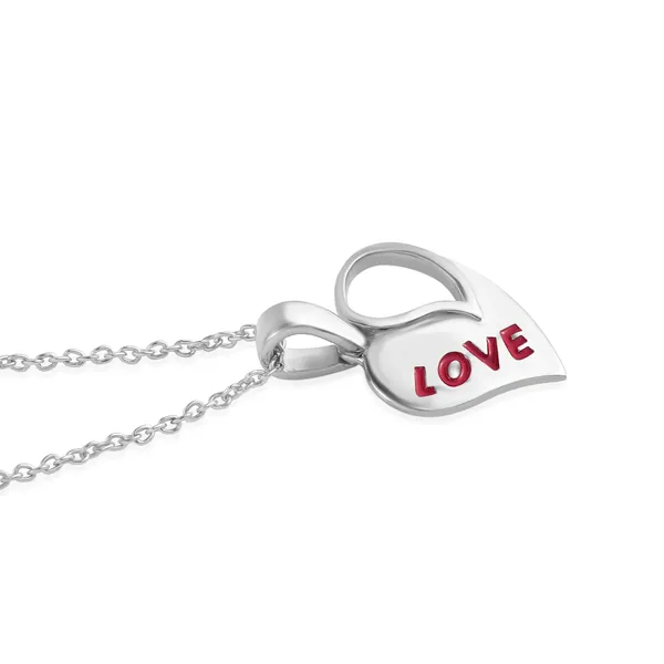 925_Silver_Heart_Pendant_With_Red_Love_Engraving_With_Red_Enamel
