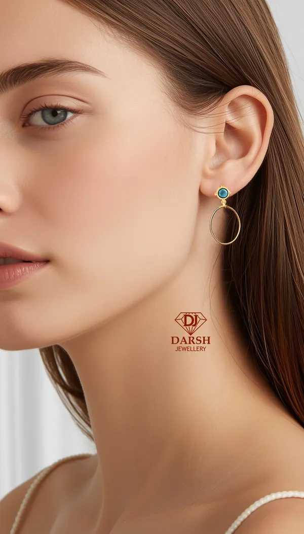 925_Sterling_Silverturquise_Designer_Earrings_Elegant_Gold_Plated_Hoop_Earrings_Wedding_And_Valentines_Gift