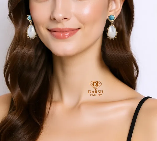 925_Silver_Motwomen_Of_Pearl_Designer_Earrings_With_Gold_Plating_Gift_For_Women