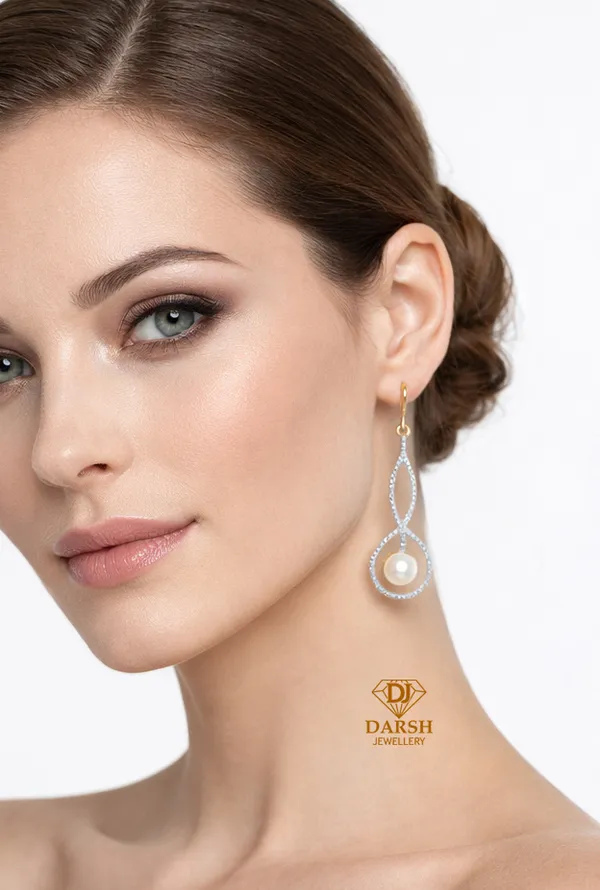 Darsh_Jewellery_925_Sterling_Silver_Pearl_Stud_Elegant_Earrings,_with_0.5_Micron_Yellow_Gold_plated