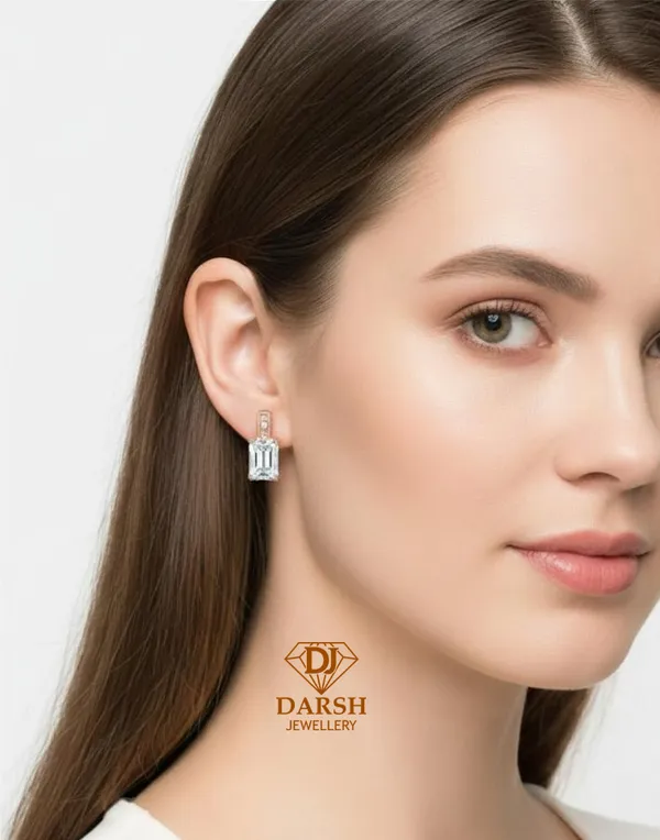 925_Sterling_Silver_White_Cz_Octagon_Solitaire_Earrings_Elegant_Rose_Gold_Plated_Studs_Wedding_And_Valentines_Gift