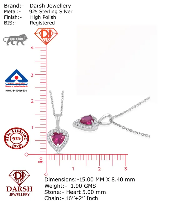 925_Silver_Heart_Pendant_Necklace_With_Ruby_Red_Gemstone_And_Halo_Design