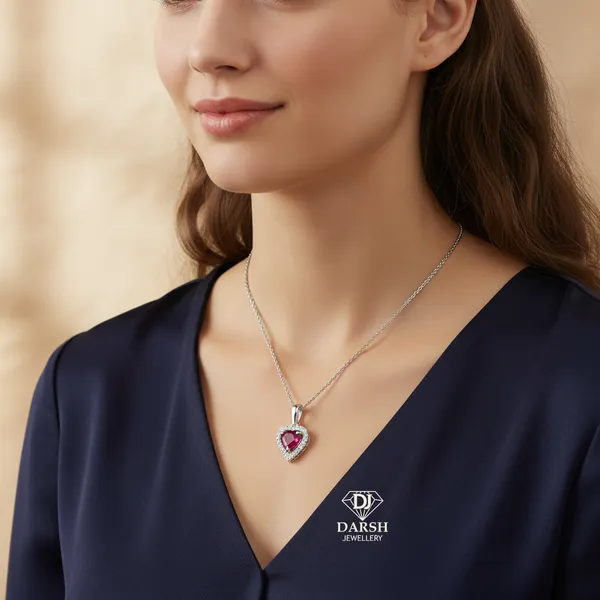 925_Silver_Heart_Pendant_Necklace_With_Ruby_Red_Gemstone_And_Halo_Design