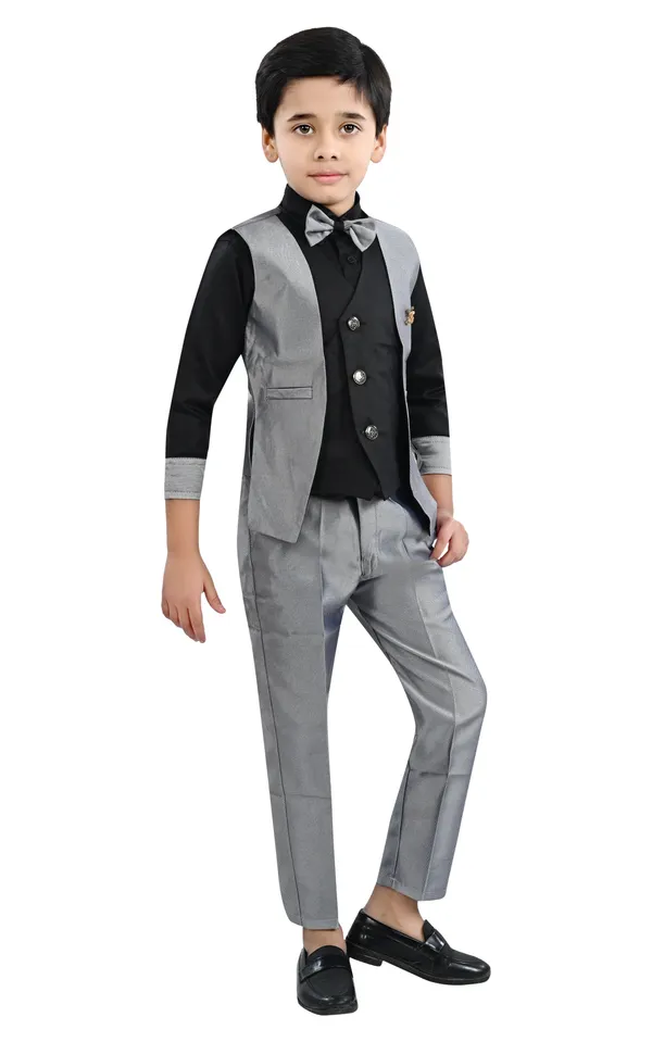 VALUE_CREATION_Boys_Self_Design_V-Neck_4_Piece_Cotton_Suit