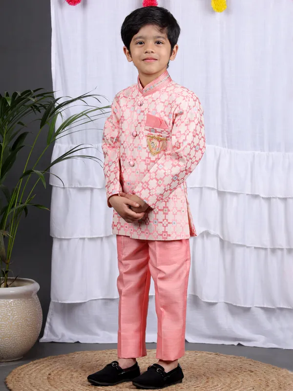 VALUE_CREATION_Boys_Floral_Printed_Kurta_with_Trousers
