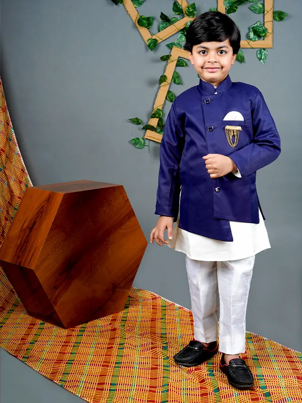 VALUE_CREATION_Boys_Solid_Kurta_with_Pyjama_&_Nehru_Jacket