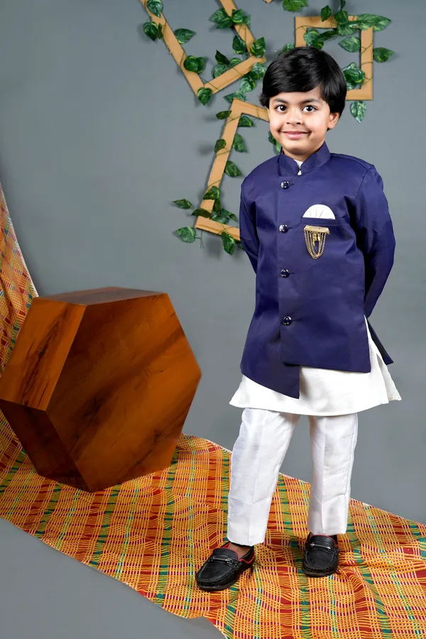 VALUE_CREATION_Boys_Solid_Kurta_with_Pyjama_&_Nehru_Jacket