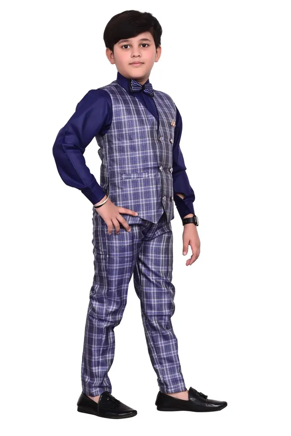 VALUE_CREATION_Boys_Checked_3_Piece_Suits