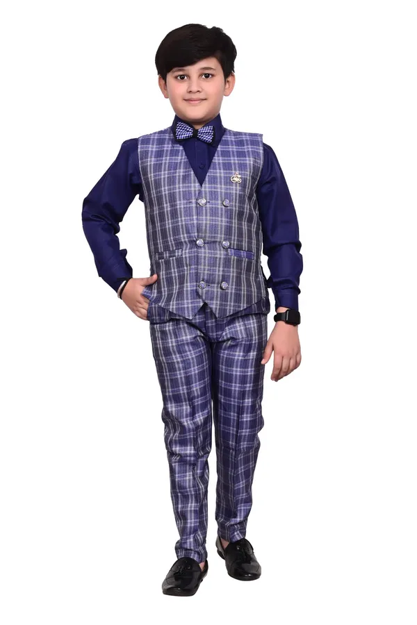 VALUE_CREATION_Boys_Checked_3_Piece_Suits