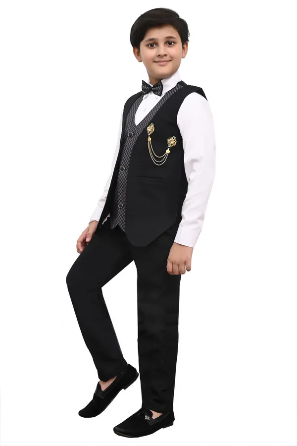 VALUE_CREATION_Boys_Self_Design_V-Neck_Single-Breasted_3-Piece_Suit