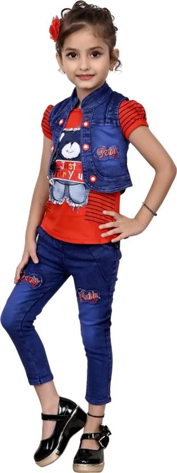 Value_Creation_Girls_Party(Festive)_T-shirt,_Jeans,_Jacket