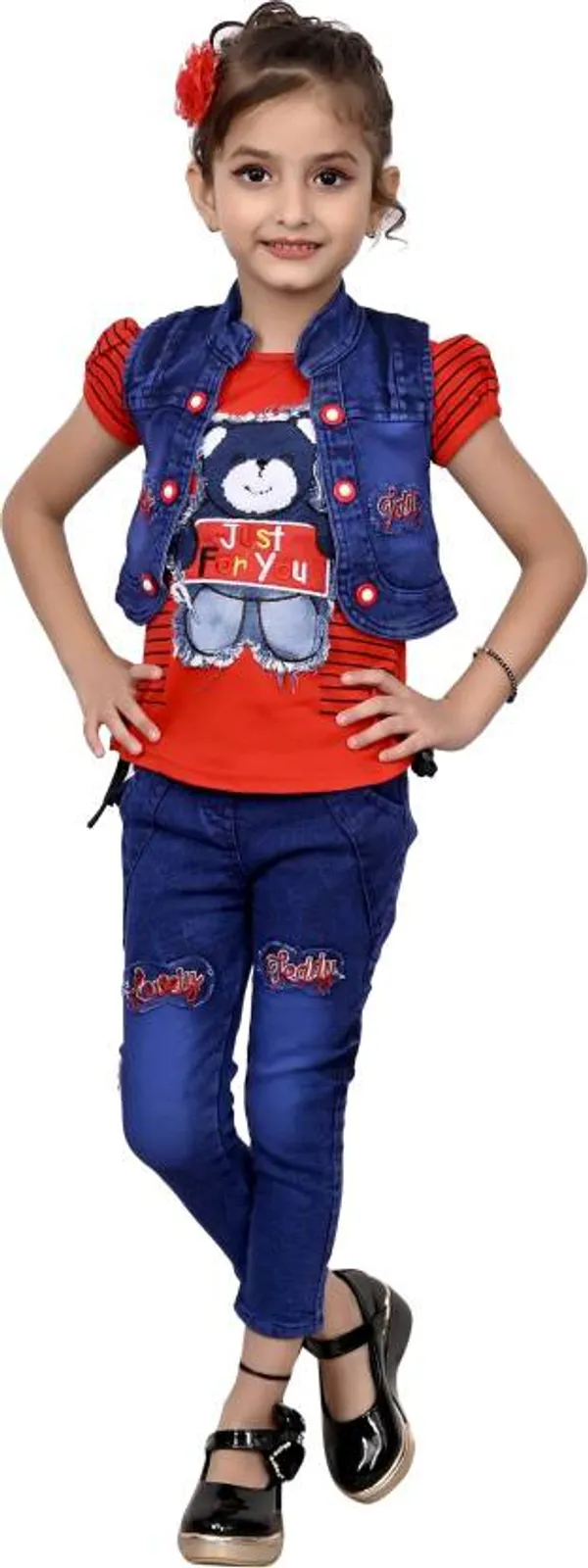 Value_Creation_Girls_Party(Festive)_T-shirt,_Jeans,_Jacket