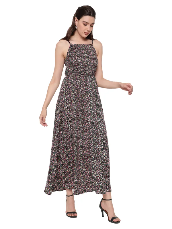 VALUE_CREATION_Floral_Print_Off-Shoulder_Crepe_A-Line_Maxi_Dress