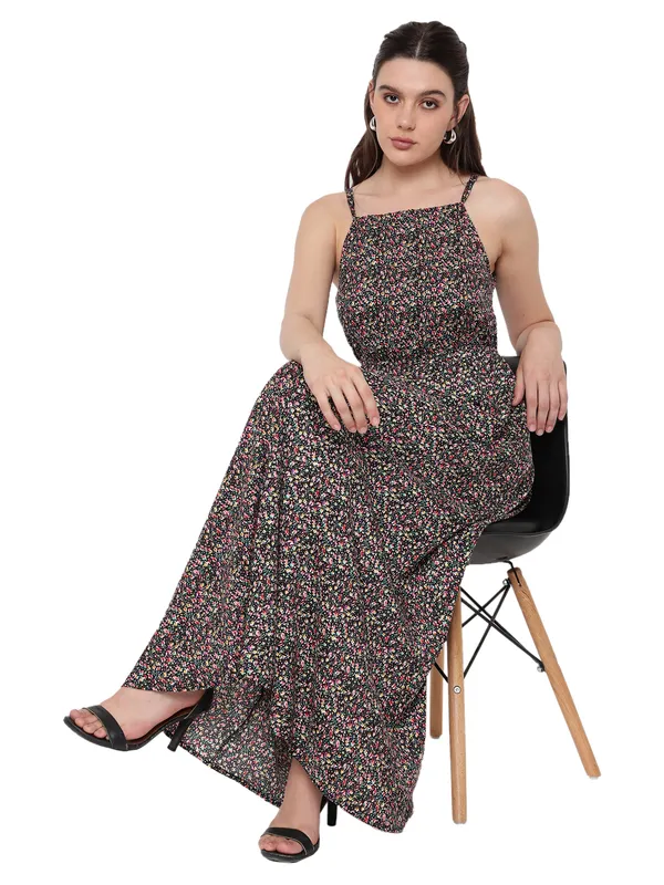 VALUE_CREATION_Floral_Print_Off-Shoulder_Crepe_A-Line_Maxi_Dress
