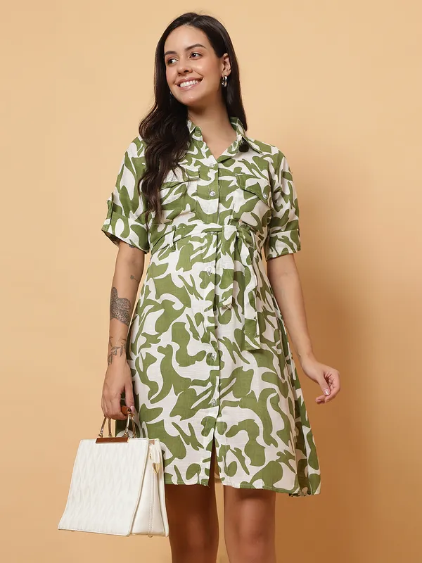 VALUE_CREATION_Floral_Print_Shirt_Three-Quarter_Dress