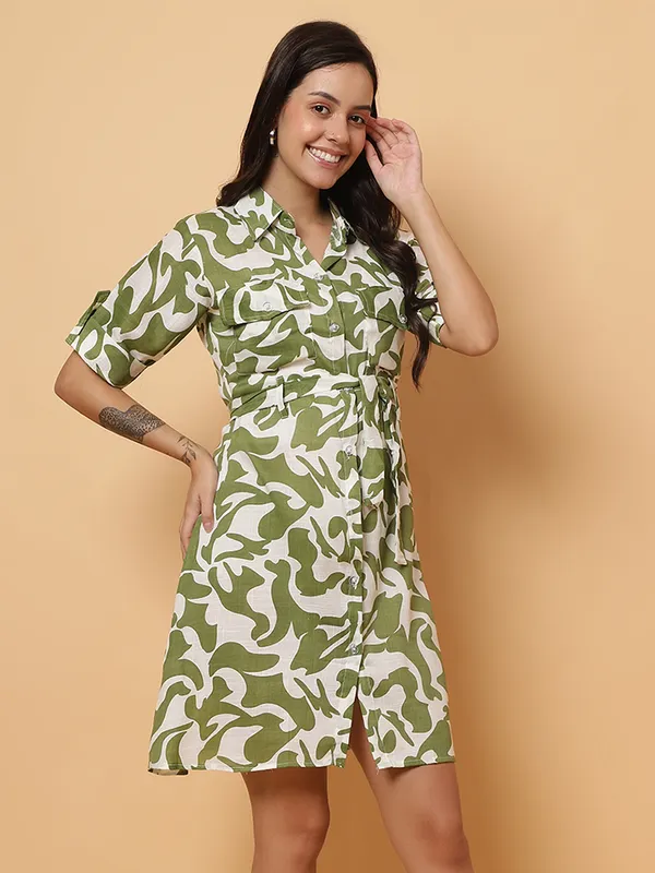 VALUE_CREATION_Floral_Print_Shirt_Three-Quarter_Dress