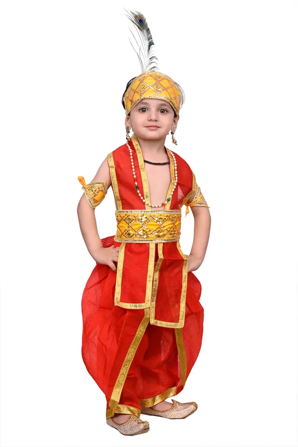 Value_Creation_Krishna_Dress,Makhan_Chor_Kids_Costume_Wear,Kanha_Janmasthmi_Costume_Kids_Costume_Wear