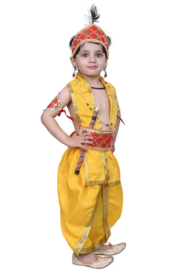 Value_Creation_Krishna_Dress,Makhan_Chor_Kids_Costume_Wear,Kanha_Janmasthmi_Costume_Kids_Costume_Wear