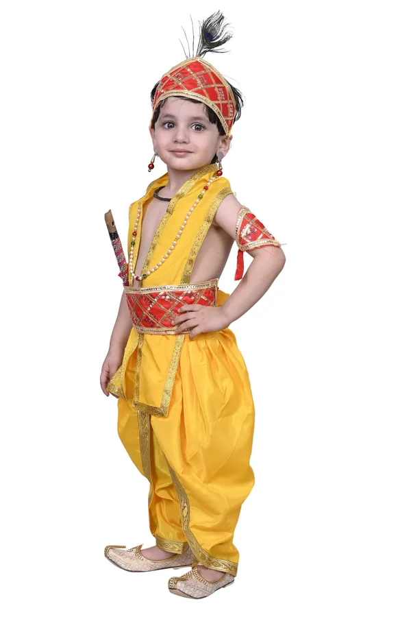Value_Creation_Krishna_Dress,Makhan_Chor_Kids_Costume_Wear,Kanha_Janmasthmi_Costume_Kids_Costume_Wear