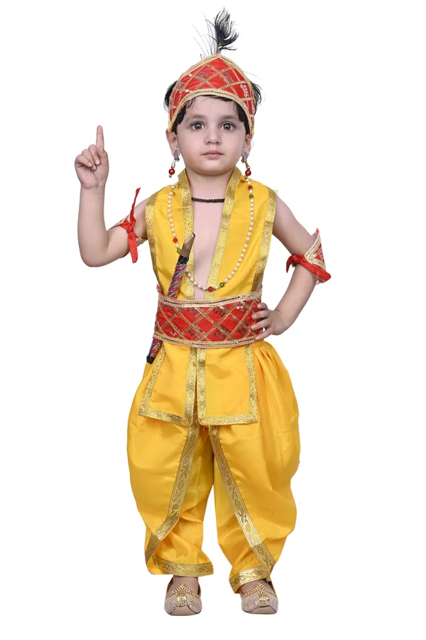 Value_Creation_Krishna_Dress,Makhan_Chor_Kids_Costume_Wear,Kanha_Janmasthmi_Costume_Kids_Costume_Wear