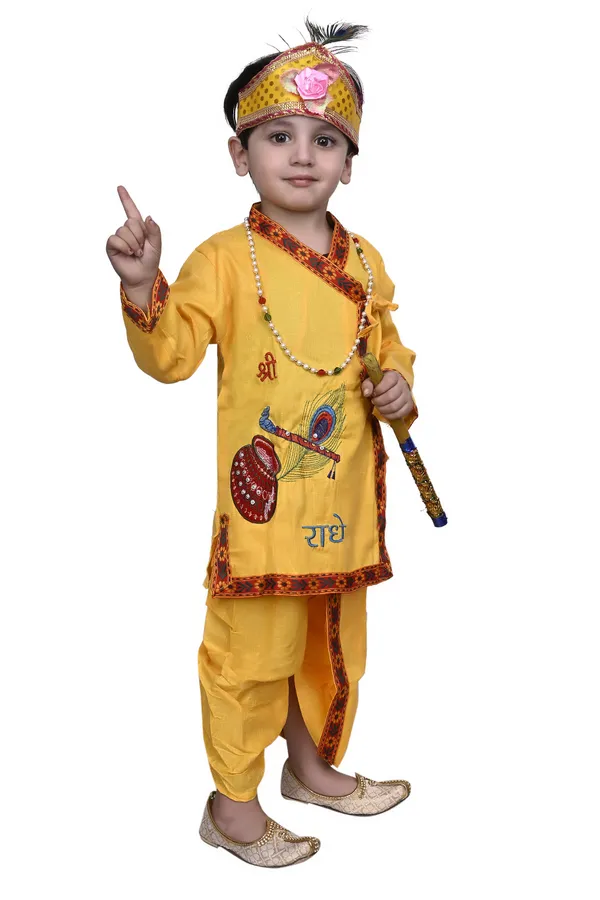 Value_Creation_Makhan_Chor_Kids_Costume_Wear,Kanha_Janmasthmi_Costume_Dress_Kids_Costume_Wear