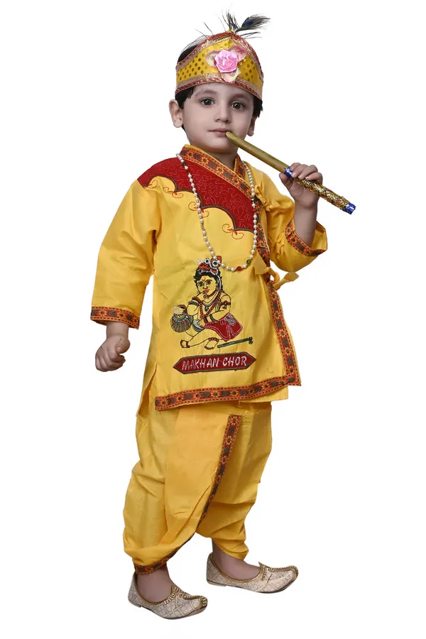Value_Creation_Makhan_Chor_Kids_Costume_Wear,Kanha_Janmasthmi_Costume_Dress_Kids_Costume_Wear