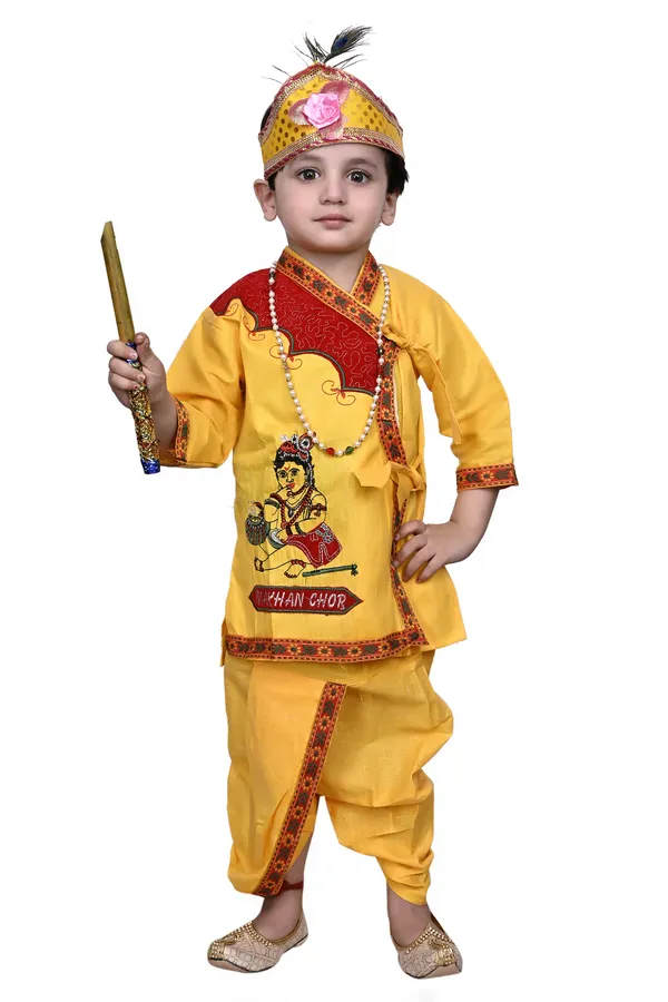 Value_Creation_Makhan_Chor_Kids_Costume_Wear,Kanha_Janmasthmi_Costume_Dress_Kids_Costume_Wear