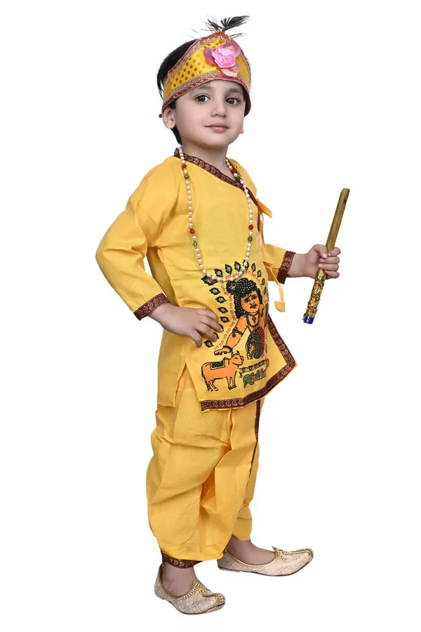 Value_Creation_Krishna_Dress,Makhan_Chor_Kids_Costume_Wear,Kanha_Janmasthmi_Costume_Kids_Costume_Wear