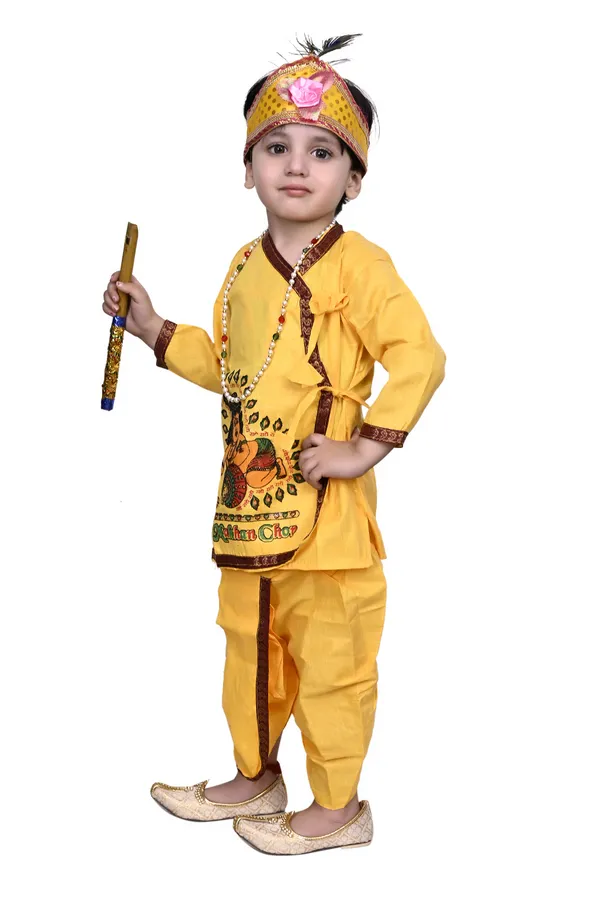 Value_Creation_Krishna_Dress,Makhan_Chor_Kids_Costume_Wear,Kanha_Janmasthmi_Costume_Kids_Costume_Wear