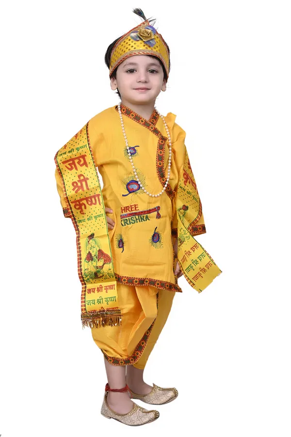 Value_Creation_Krishna_Dress,Makhan_Chor_Kids_Costume_Wear,Kanha_Janmasthmi_Costume_Kids_Costume_Wear