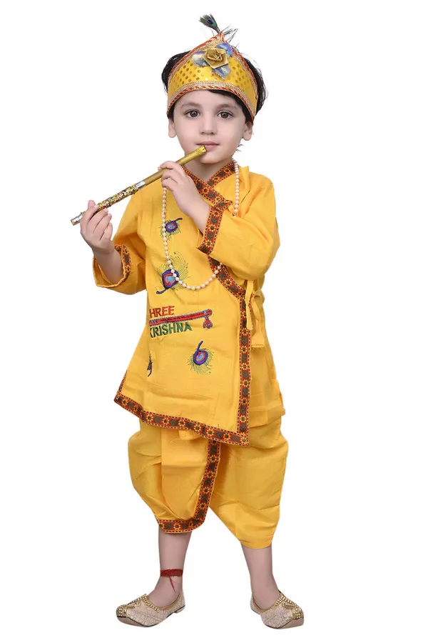 Value_Creation_Krishna_Dress,Makhan_Chor_Kids_Costume_Wear,Kanha_Janmasthmi_Costume_Kids_Costume_Wear
