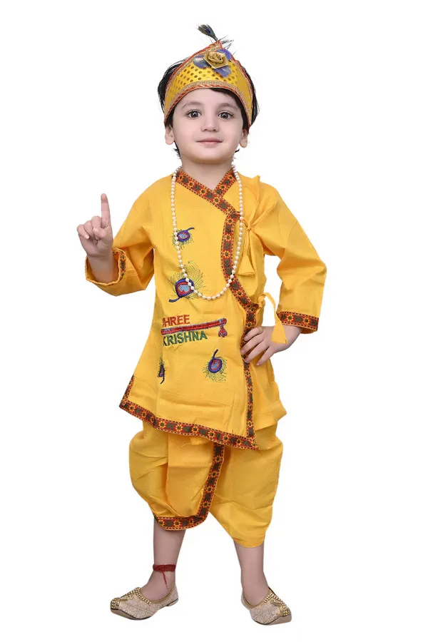 Value_Creation_Krishna_Dress,Makhan_Chor_Kids_Costume_Wear,Kanha_Janmasthmi_Costume_Kids_Costume_Wear