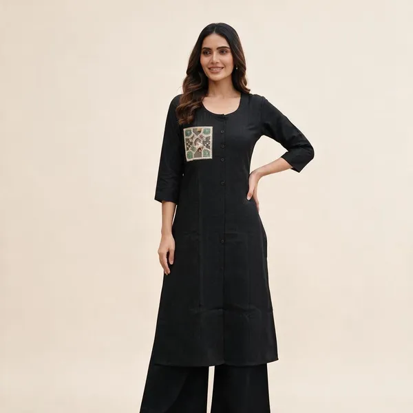 Black_Straight_Fit_Kurta_Set_For_Women